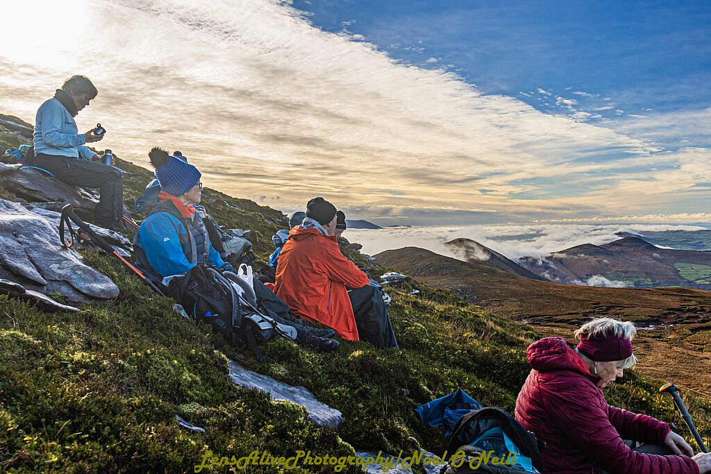 Beautiful landscape view on hillwalking route Beheenagh to Inch