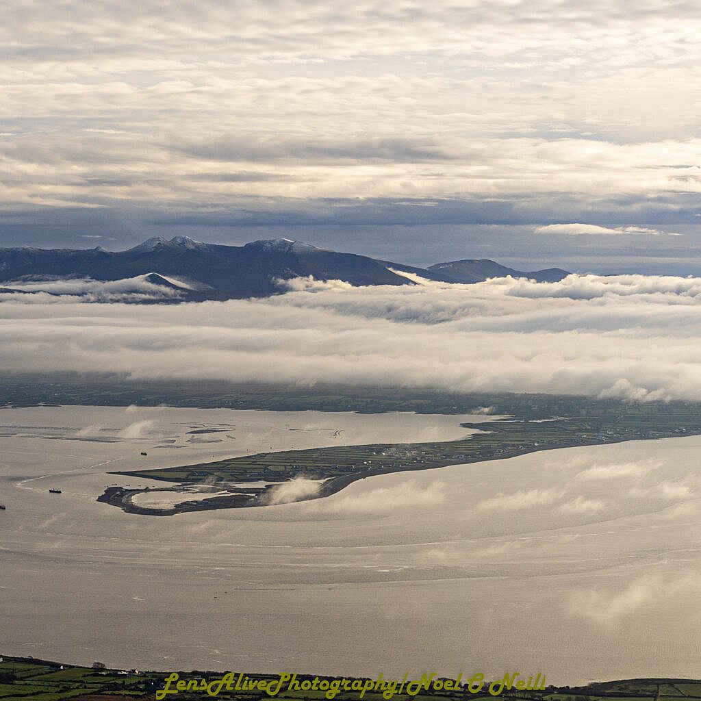 Beautiful landscape view on hillwalking route Beheenagh to Inch