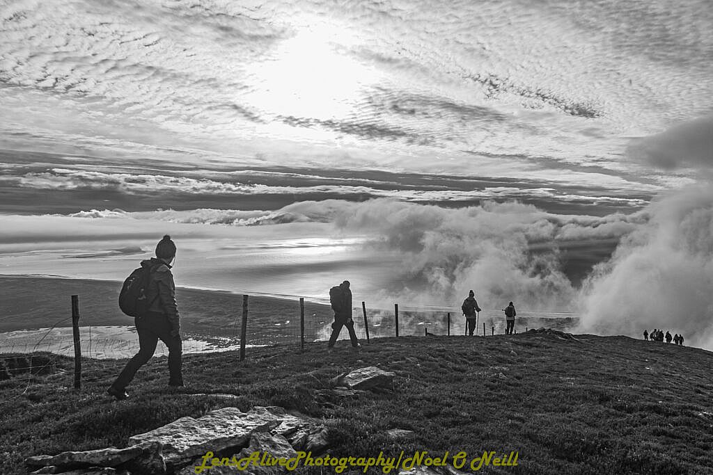 Beautiful landscape view on hillwalking route Beheenagh to Inch