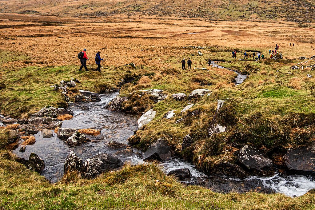 Beautiful landscape view on hillwalking route Coum an Lochaigh Loop