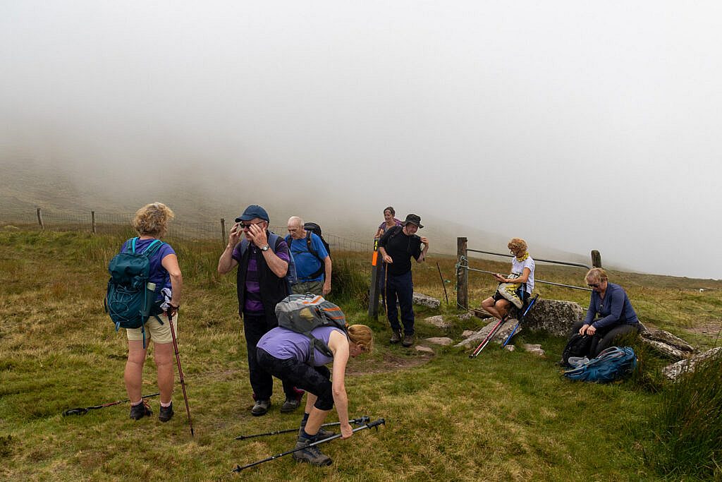 Beautiful landscape view on hillwalking route Baile na hAbha to Baile Breac via An Galán & Mount Brandon (Linear Walk)