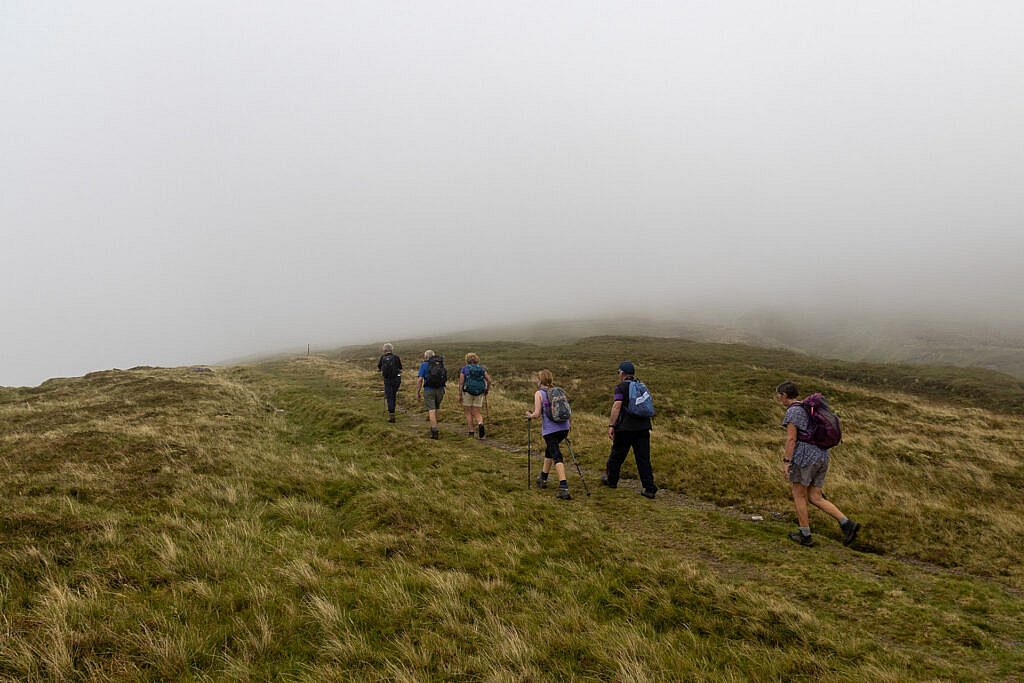 Beautiful landscape view on hillwalking route Baile na hAbha to Baile Breac via An Galán & Mount Brandon (Linear Walk)