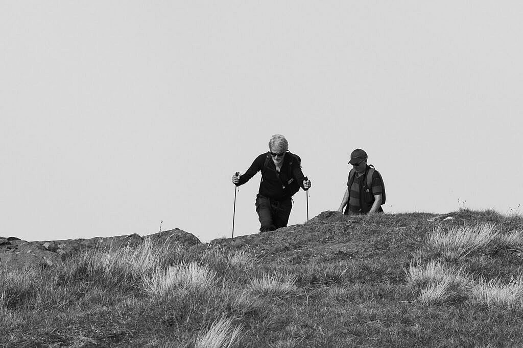 Beautiful landscape view on hillwalking route Baile na hAbha to Baile Breac via An Galán & Mount Brandon (Linear Walk)