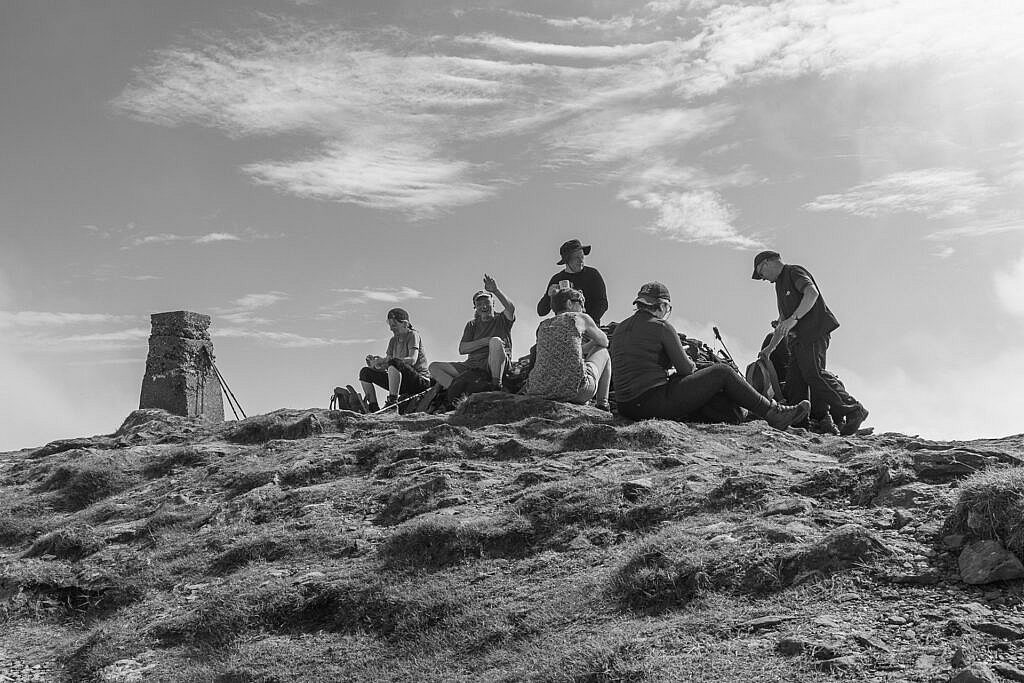 Beautiful landscape view on hillwalking route Baile na hAbha to Baile Breac via An Galán & Mount Brandon (Linear Walk)