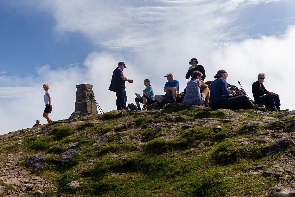 Beautiful landscape view on hillwalking route Baile na hAbha to Baile Breac via An Galán & Mount Brandon (Linear Walk)