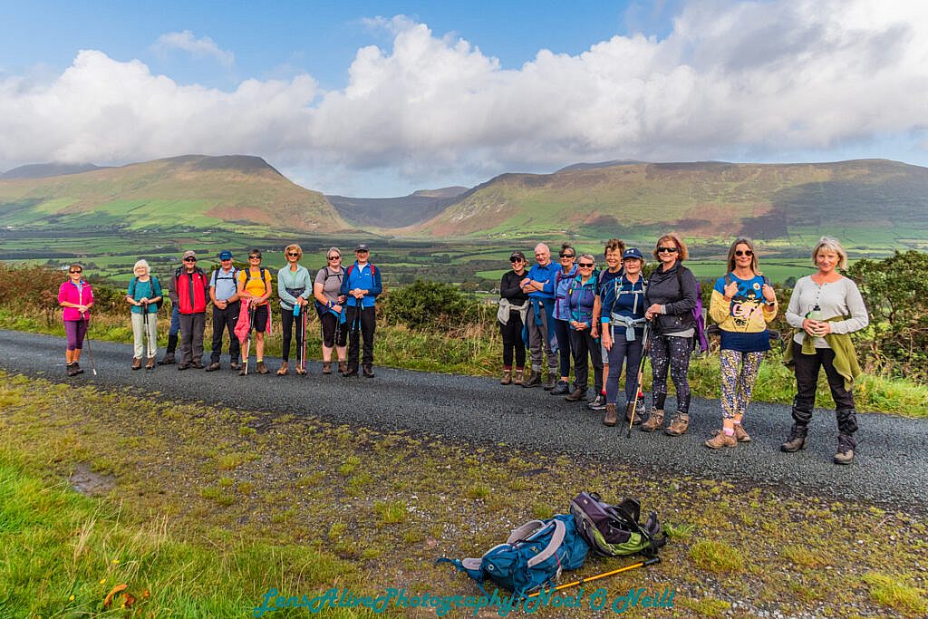 Beautiful landscape view on hillwalking route Meelin Hill - Maum Road - Annascaul Loop