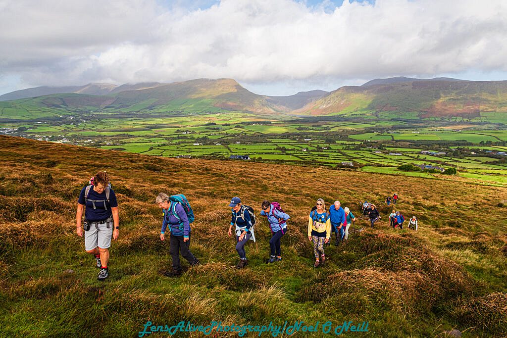 Beautiful landscape view on hillwalking route Meelin Hill - Maum Road - Annascaul Loop