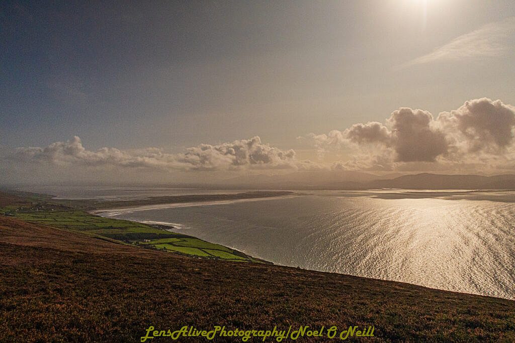 Beautiful landscape view on hillwalking route Meelin Hill - Maum Road - Annascaul Loop
