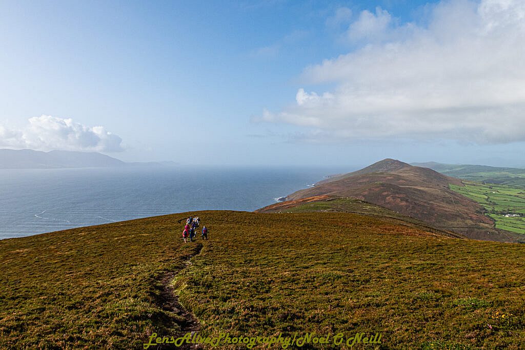 Beautiful landscape view on hillwalking route Meelin Hill - Maum Road - Annascaul Loop