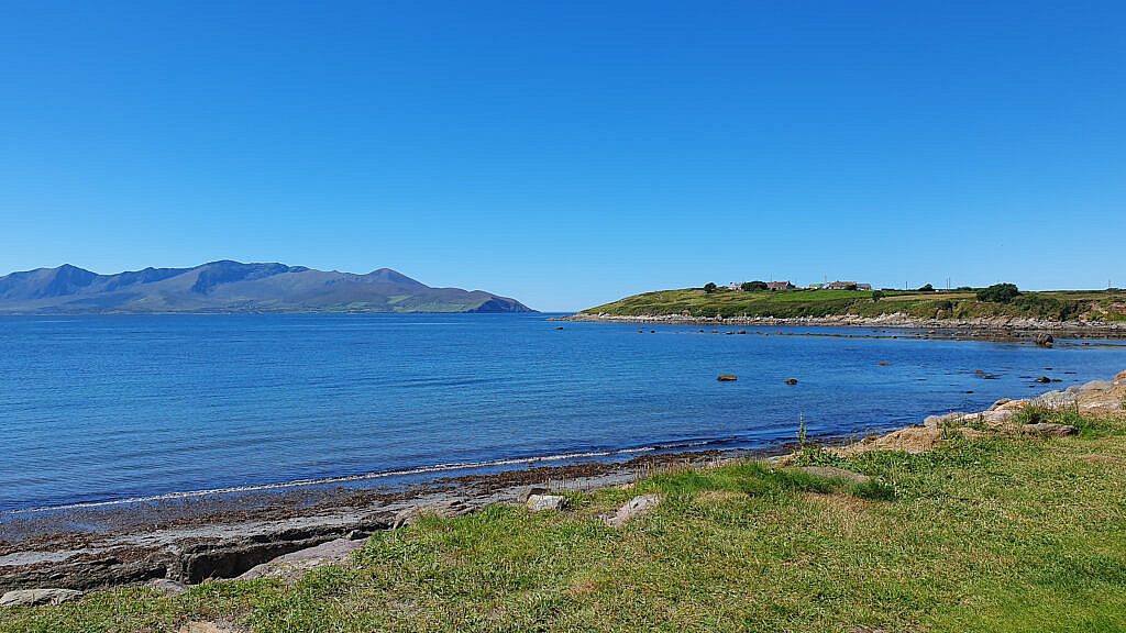Beautiful landscape view on hillwalking route Maharees