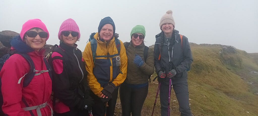 Beautiful landscape view on hillwalking route Cruach Bhreanainn from Baile Breac