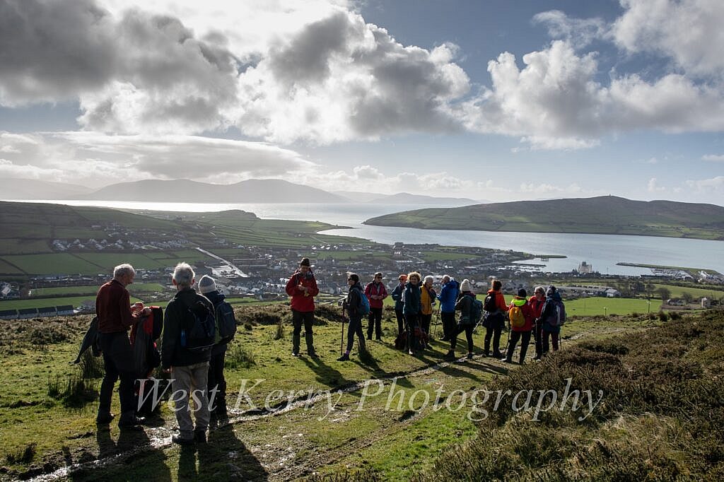 Beautiful landscape view on hillwalking route Cnoc an Cairn & Conor Pass Loop