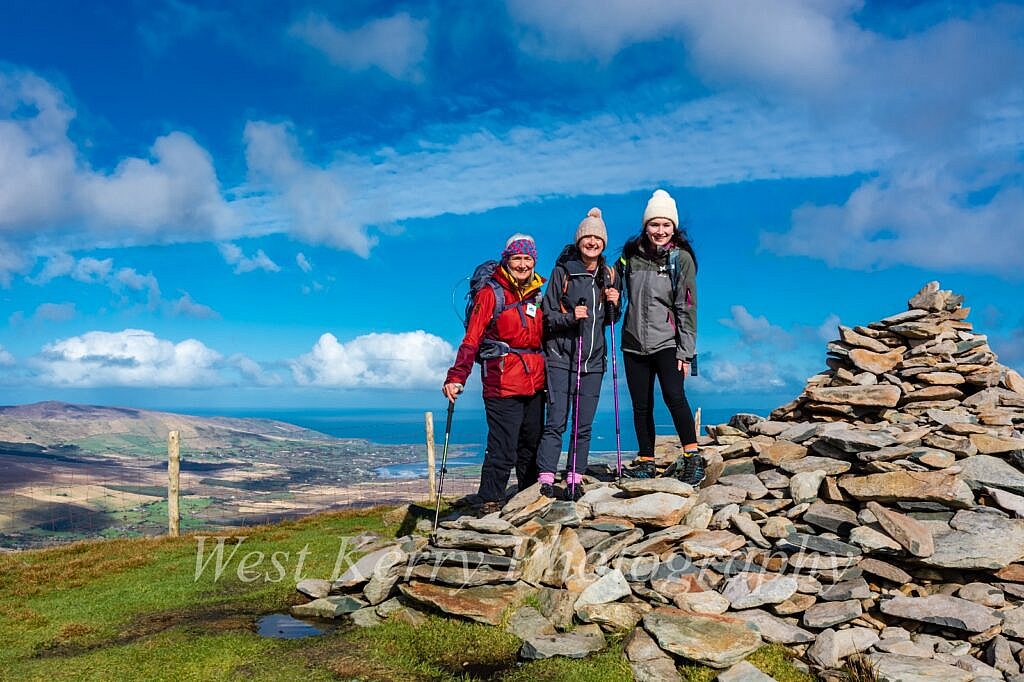 Beautiful landscape view on hillwalking route Cnoc an Cairn & Conor Pass Loop