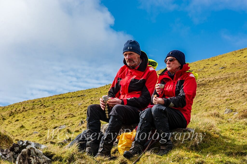 Beautiful landscape view on hillwalking route Cnoc an Cairn & Conor Pass Loop
