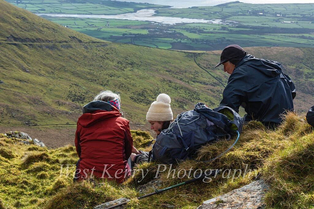 Beautiful landscape view on hillwalking route Cnoc an Cairn & Conor Pass Loop