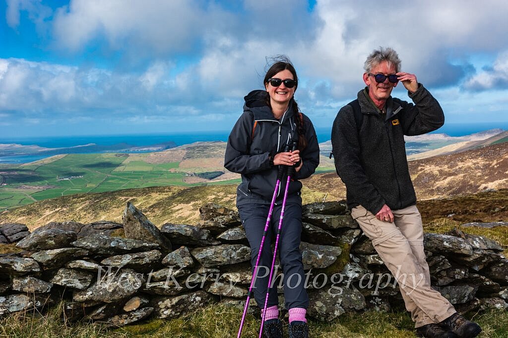 Beautiful landscape view on hillwalking route Cnoc an Cairn & Conor Pass Loop