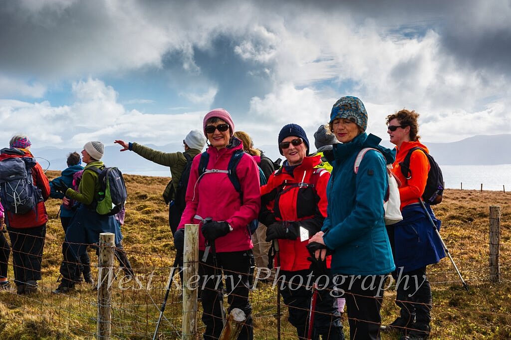 Beautiful landscape view on hillwalking route Cnoc an Cairn & Conor Pass Loop