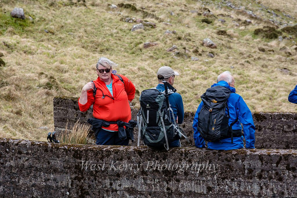 Beautiful landscape view on hillwalking route Gleann na hUamha -Macha na Bó - Annascaul Village