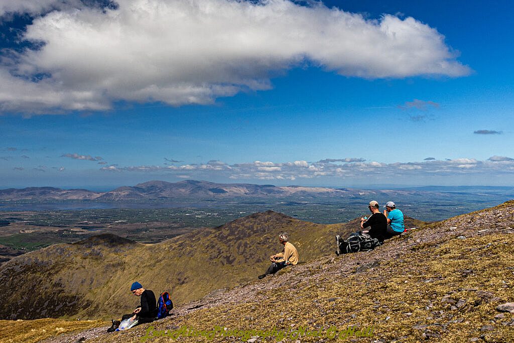 Beautiful landscape view on hillwalking route Loch Acoose-An Currach Mhór (Curraghmore)-Caher-Hydro Road