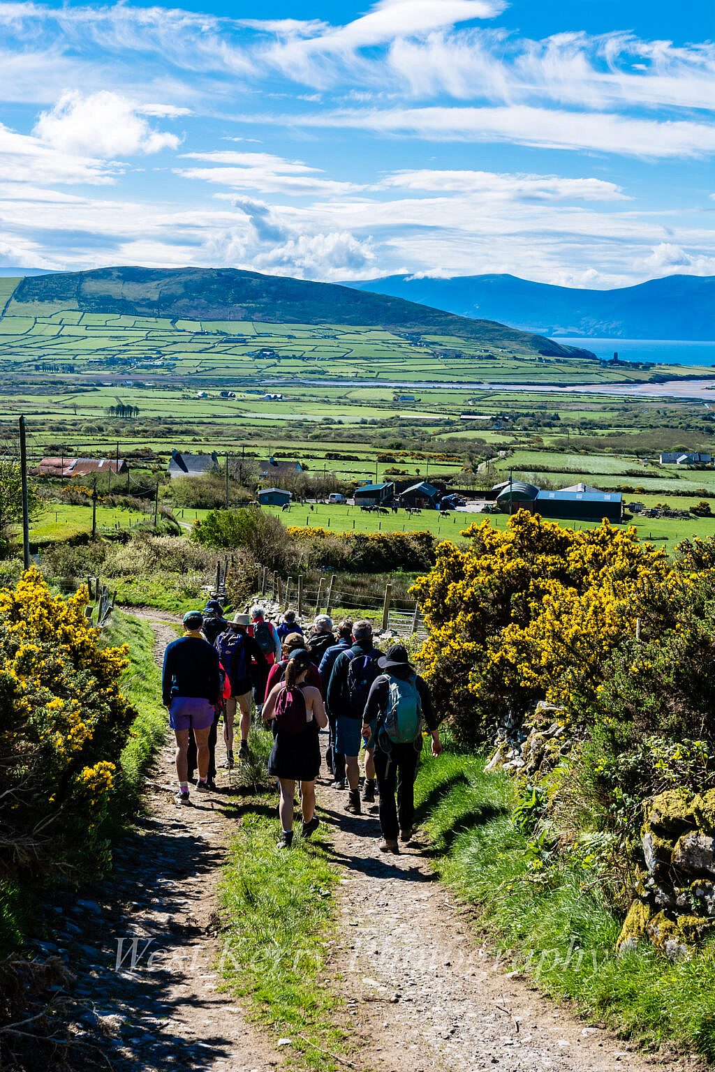 Beautiful landscape view on hillwalking route Coumbowler Loop