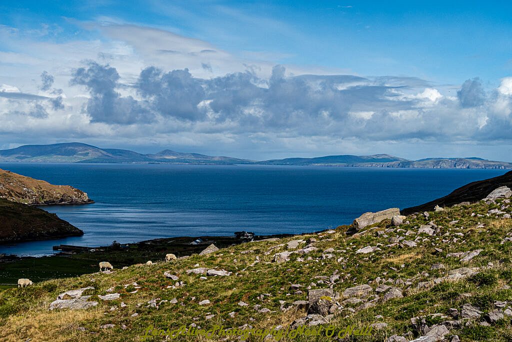 Beautiful landscape view on hillwalking route Cnoc na dTobar/Knocknadobar