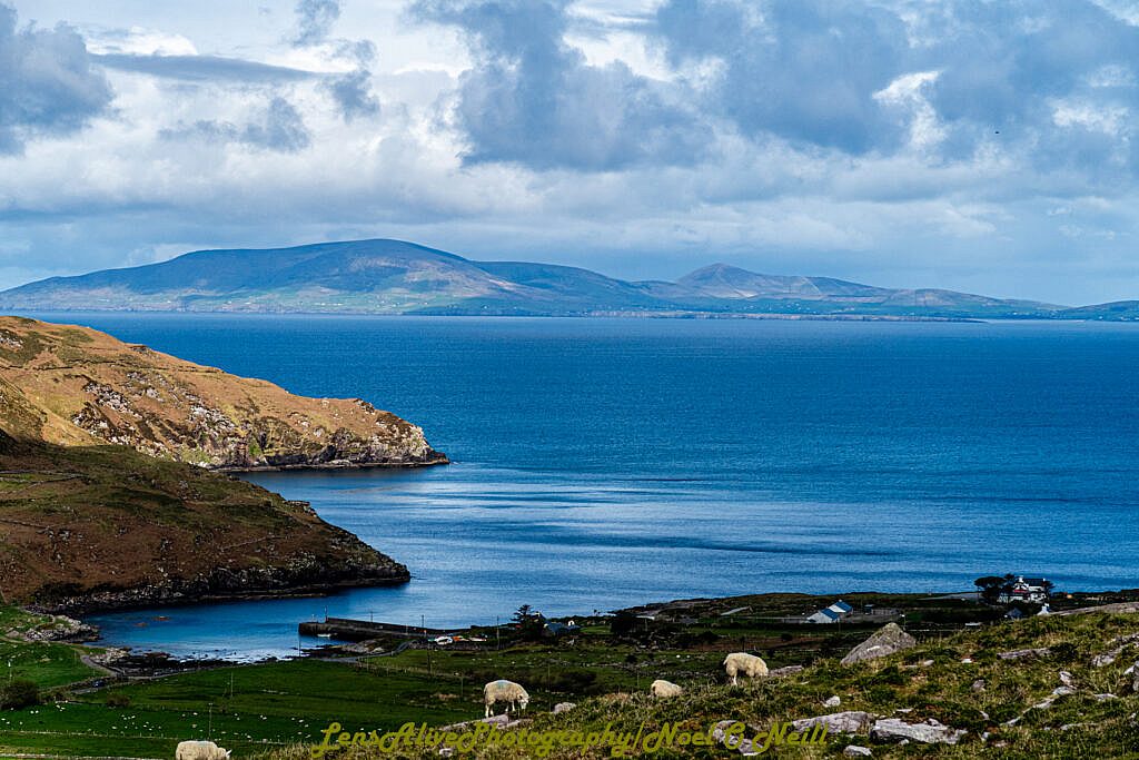 Beautiful landscape view on hillwalking route Cnoc na dTobar/Knocknadobar