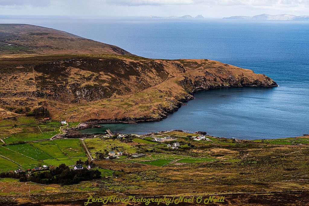 Beautiful landscape view on hillwalking route Cnoc na dTobar/Knocknadobar