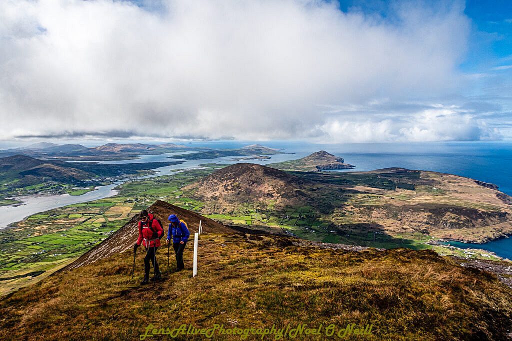 Beautiful landscape view on hillwalking route Cnoc na dTobar/Knocknadobar