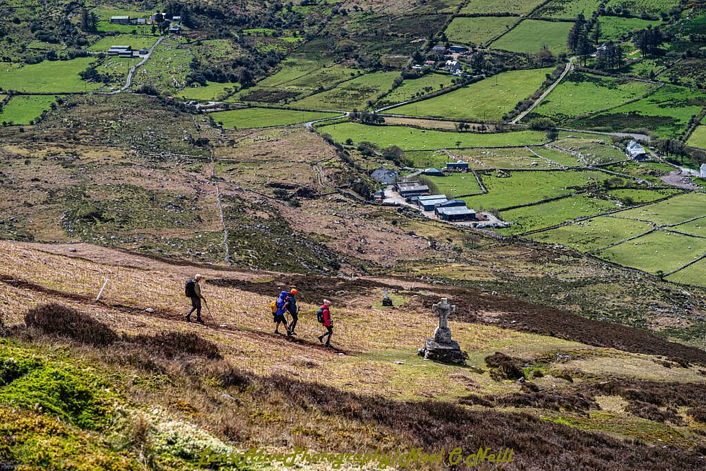 Beautiful landscape view on hillwalking route Cnoc na dTobar/Knocknadobar