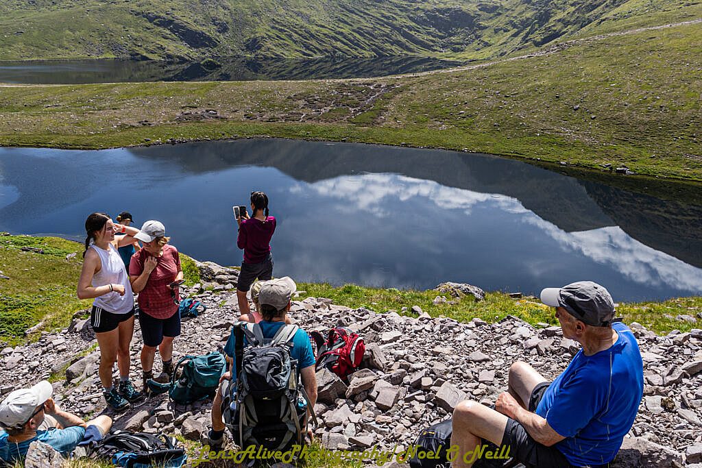 Beautiful landscape view on hillwalking route Carrauntoohil