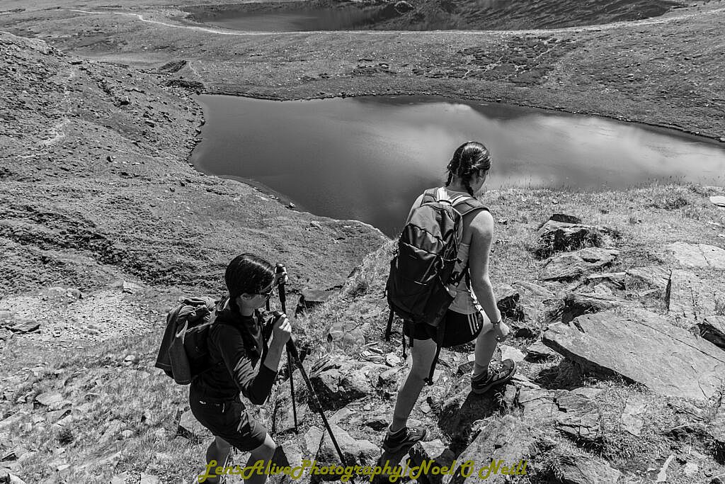Beautiful landscape view on hillwalking route Carrauntoohil