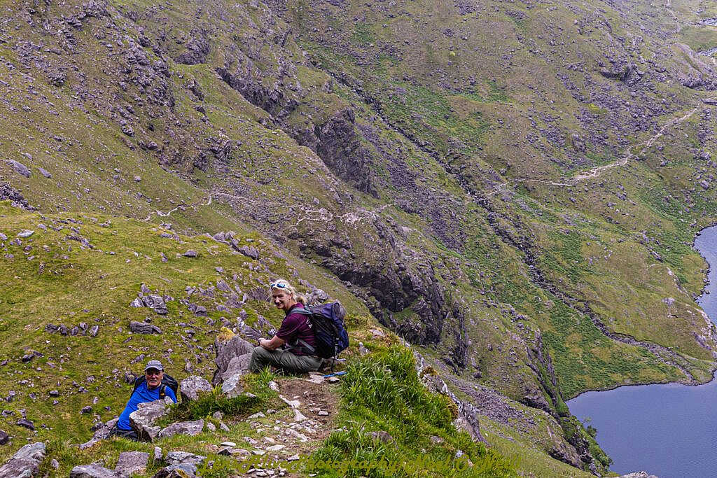 Beautiful landscape view on hillwalking route Carrauntoohil