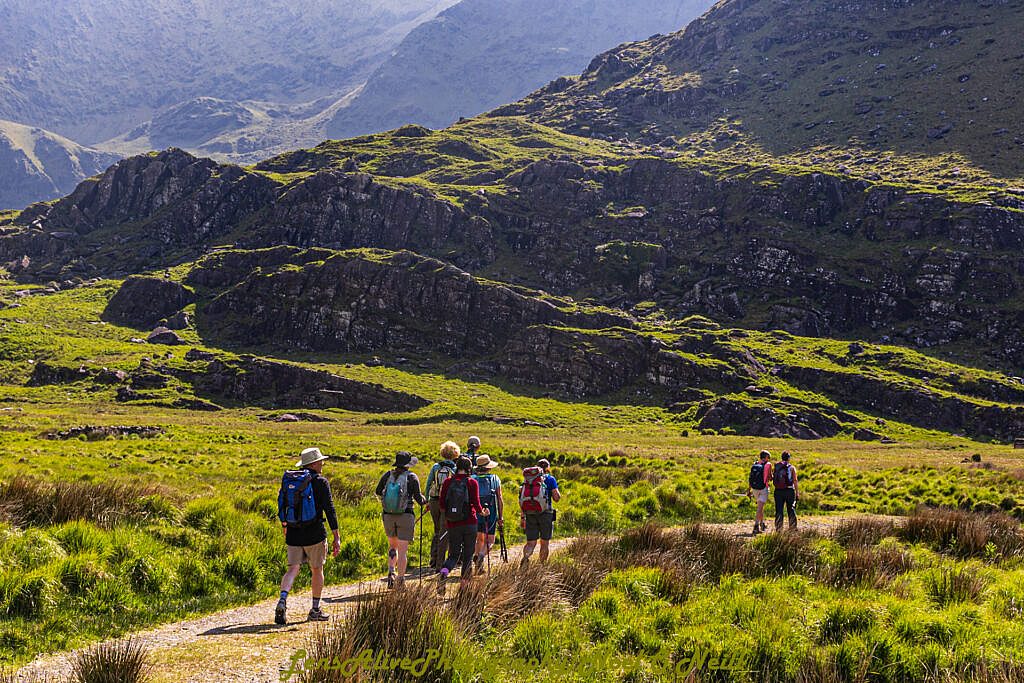 Beautiful landscape view on hillwalking route Baile an Lochaigh - Cruach Bhréanainn