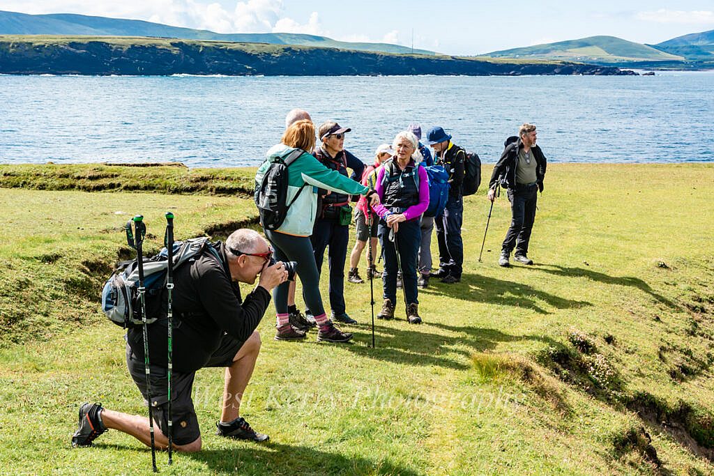 Beautiful landscape view on hillwalking route Ballydavid Head Loop