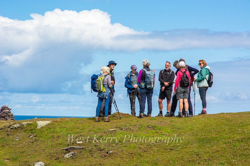 Beautiful landscape view on hillwalking route Ballydavid Head Loop