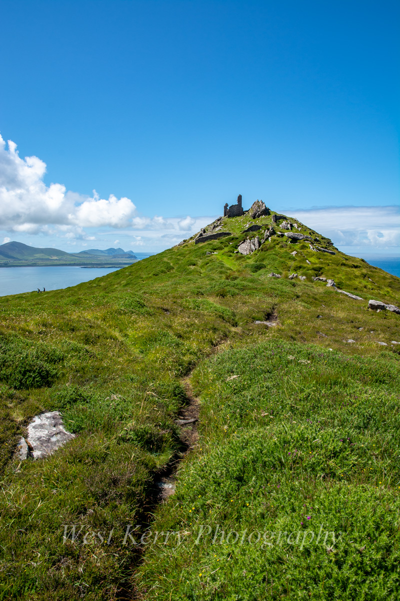 Beautiful landscape view on hillwalking route Ballydavid Head Loop