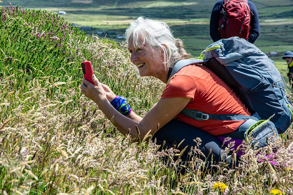 Beautiful landscape view on hillwalking route Ballydavid Head Loop