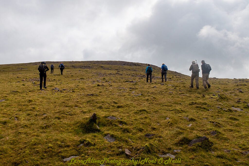 Beautiful landscape view on hillwalking route Coumanare Lakes Loop & Goulin Hill