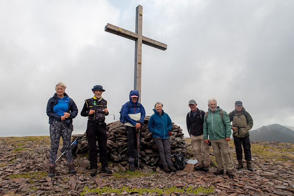 Beautiful landscape view on hillwalking route Coumanare Lakes Loop & Goulin Hill