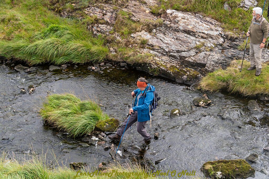 Beautiful landscape view on hillwalking route Coumanare Lakes Loop & Goulin Hill