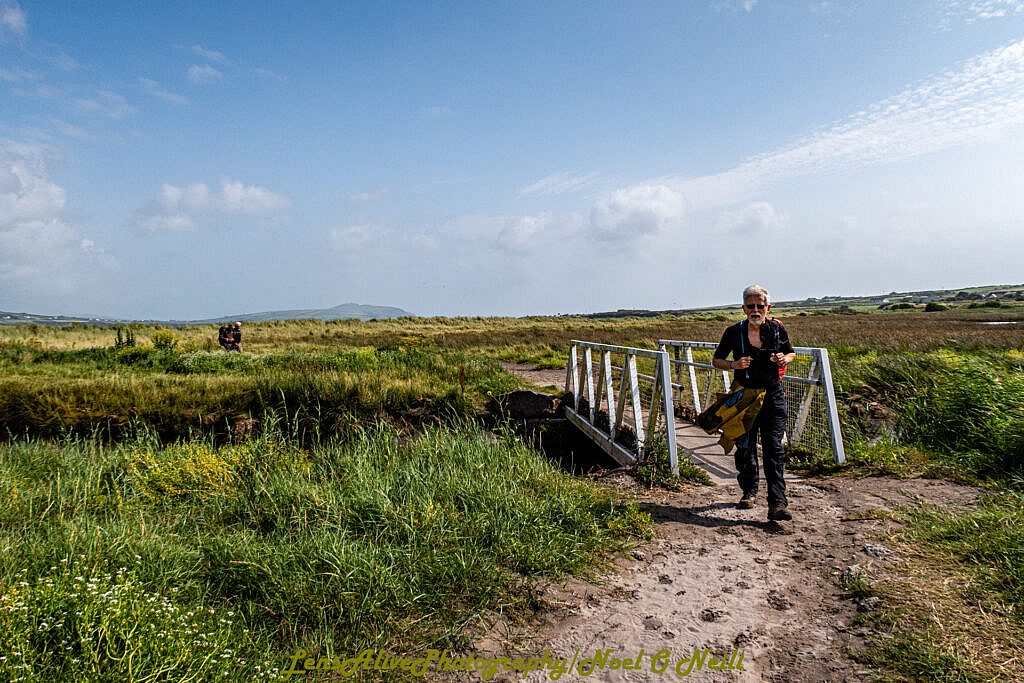 Beautiful landscape view on hillwalking route Coumeenole (Com Dhineól) to Ventry via Fán along The Dingle Way