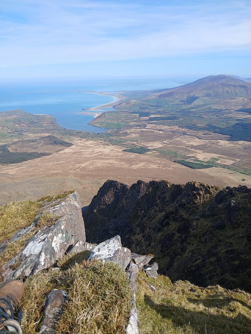 Beautiful landscape view on hillwalking route Mount Brandon to Glens